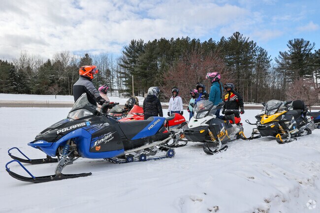 Residents opt for snowmobiling for navigating the snow throughout Marquette.