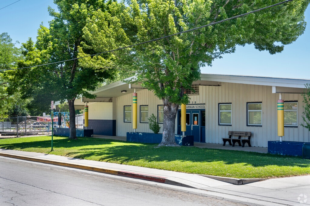 The front entrance to Rita Cannan Elementary School in Reno.