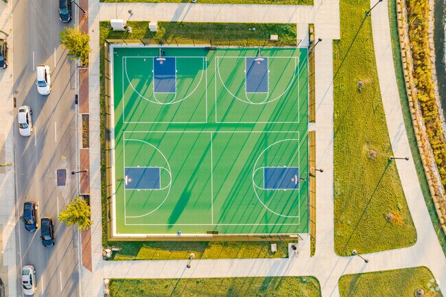 The basketball courts in Lick Run Greenway are very popular amongst North Fairmount  residents.