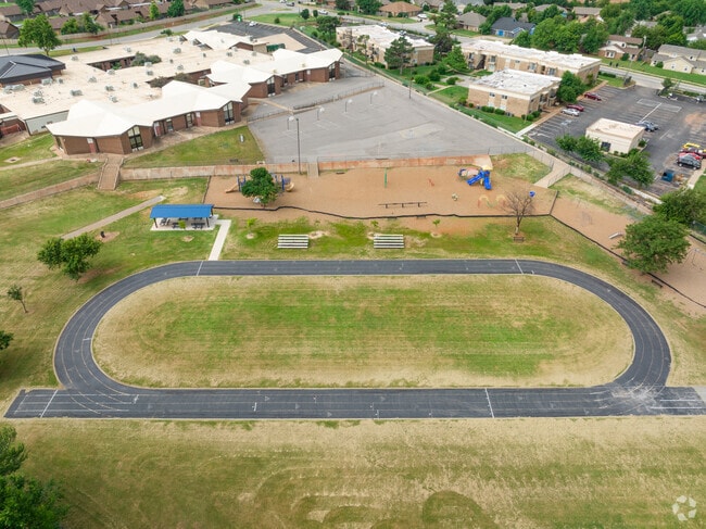 Tulakes Elementary provides a track and playground for students to run track and get exercise.