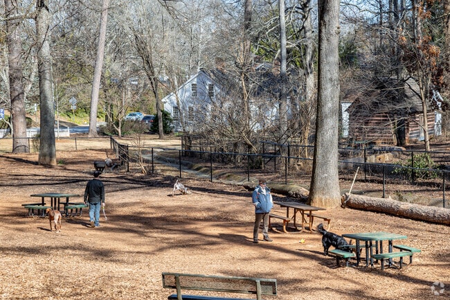 The Adair Park Dog Park, just out of Downtown Decatur, offers a large fenced area to let your furry pups play.