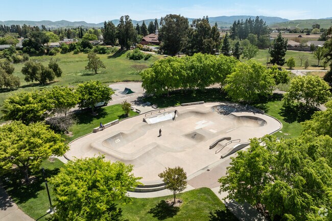 Skaters gather early at Sunken Gardens Skate Park to start their day on the ramps.