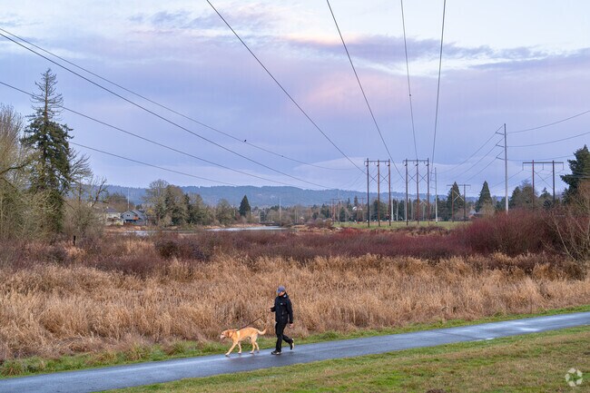 The Rock Creek Trail runs through the city and connects through Rock Creek Powerline Park.