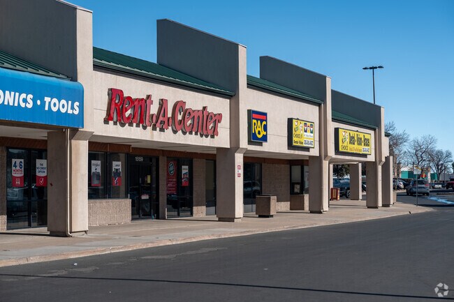 There are shops like these at the intersection of Colfax and Chambers near Friendly Village.