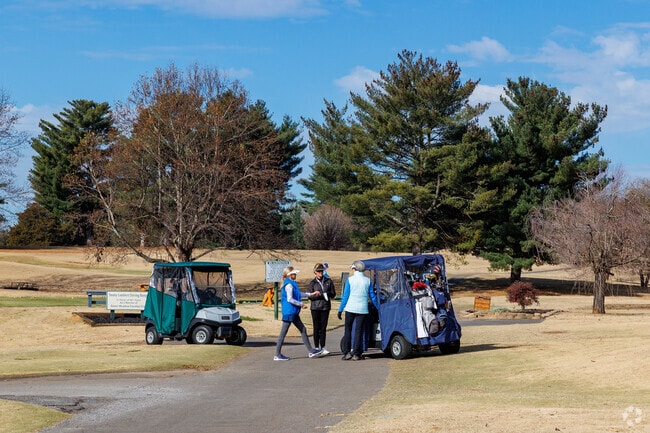 Avid golfers can rent golf carts and golf clubs at the golf course in the town of Alcoa.