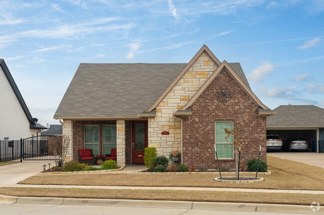 Homes in Burleson feature variety of facades including brick, wood and more.