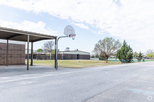 Larkin Bailey Elementary School provides basketball hoops, playgrounds and more for recess.