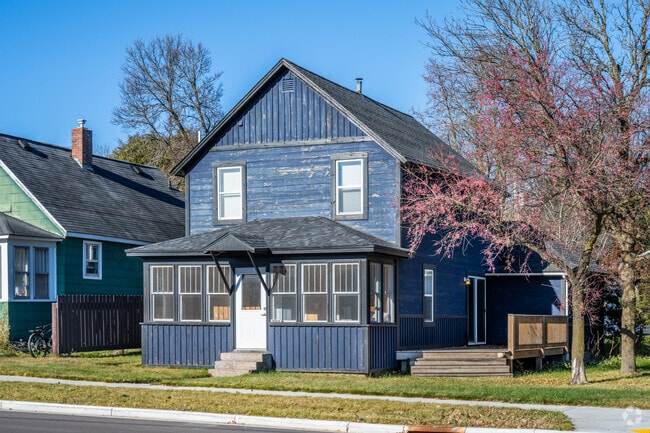 Hayward's streets feature a variety of colorful cabin-style homes with cozy appeal.