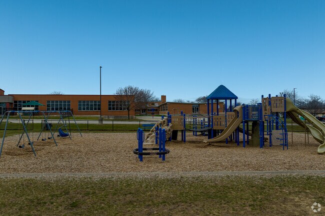 Playgrounds buzz with joy at Beavertown Elementary School.