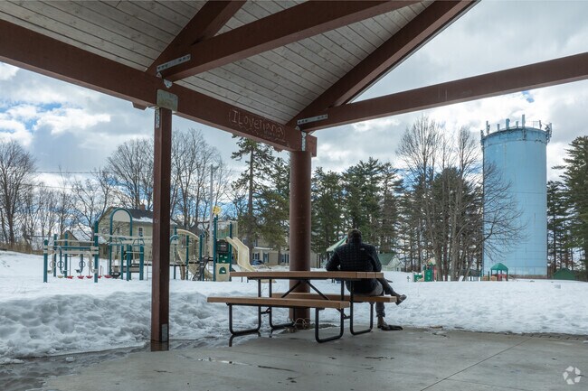 Nobile Pines Park in Somersworth has a large covered area to relax in during any time of year.