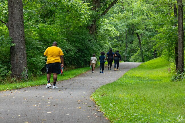 Lick Run Greenway is a paved trail with a 4.1 mile section from downtown to Valley View Mall.