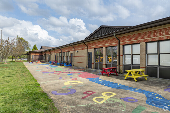 Springmore Elementary School students have direct access to outside with their classes.