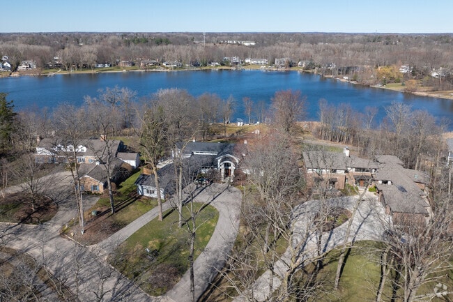 The edges around Reeds Lake in East Grand Rapids are lined with large unique homes.