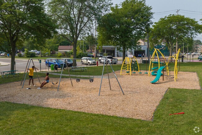 Sit and watch your kids play at the Valley Court Park in East Lansing.
