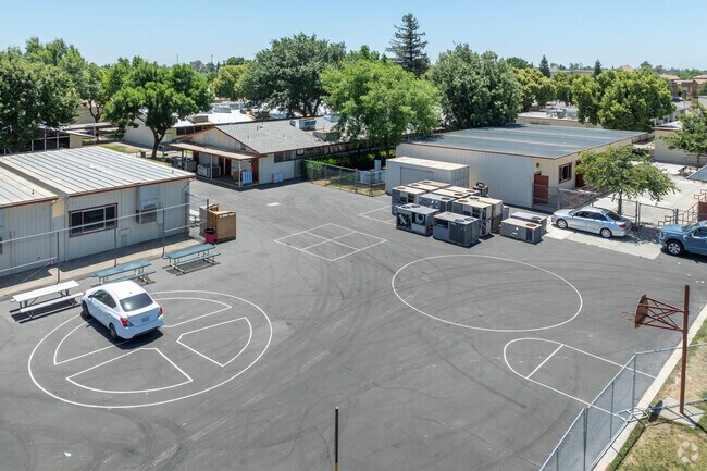 The basketball court at Millview Elementary School in Madera.