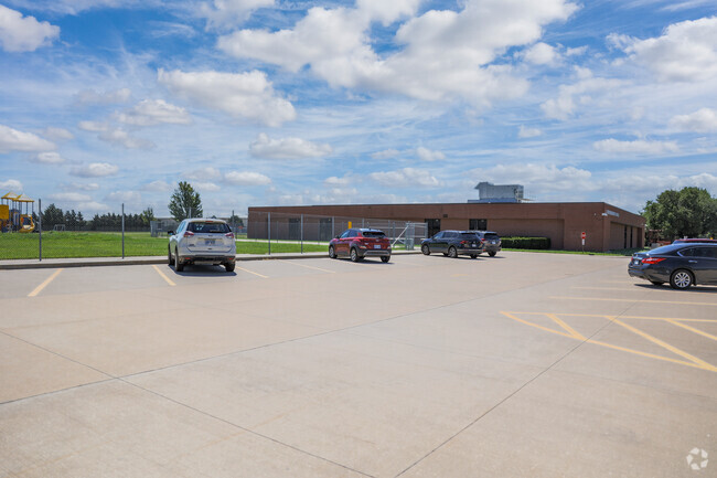 Benton Elementary School has ample parking space.