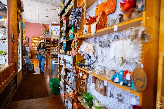 Warsaw Antique Mall features vintage goods in a historic storefront.