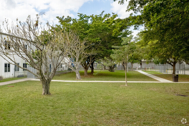 Green spaces galore at Plantation Middle School, in Plantation FL.