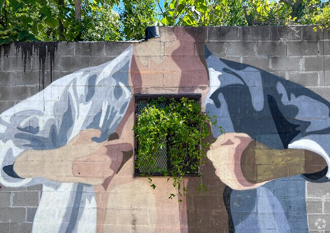 Stroll through the Biddle Street neighborhood and find whimsical murals.