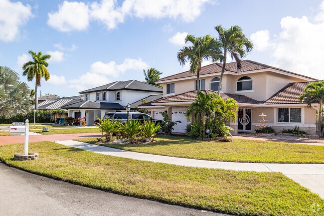 Well-manicured lawns are seen all over Richmond West, FL.
