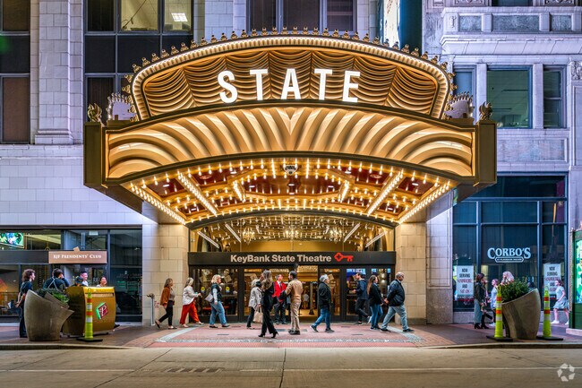 Night time means it's "show time" in Playhouse Square.