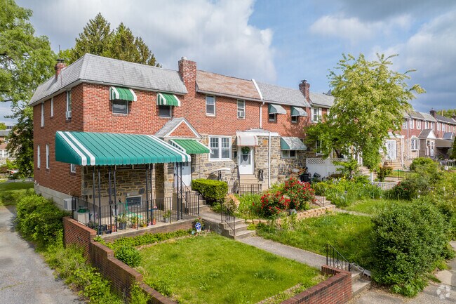 Traditional row homes made of brick and stone are found throughout Upper Darby.