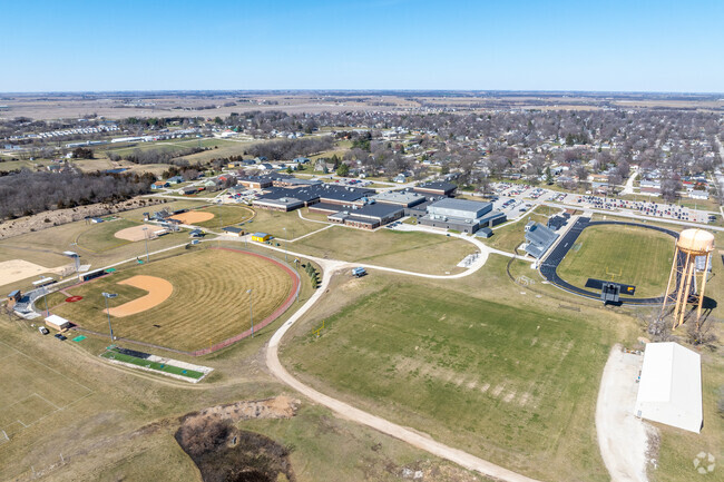 The complex of Winterset Junior High also includes the high school and athletic fields.