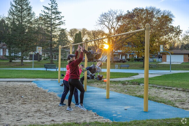 Families love the playground at Copernicus Park.