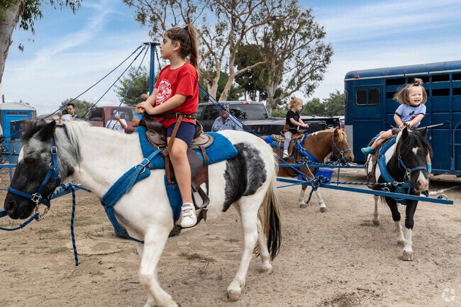 The annual City Celebration event offers pony rides for children in Rolling Hills Estates.