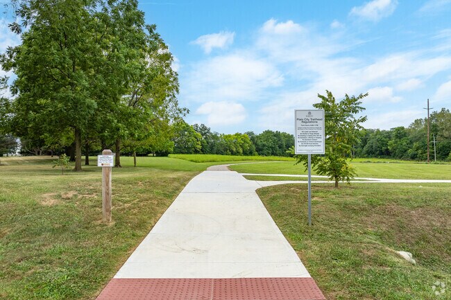 The Heritage Trail in Plain City, Ohio is a paved route for hikers and bicyclists that begins in Plain City and continues to Old Hilliard, some 6 miles away.