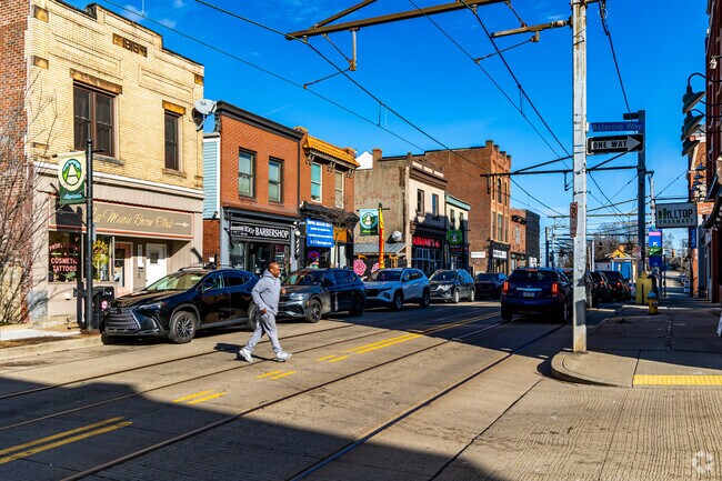 The business district in Allentown has many things.