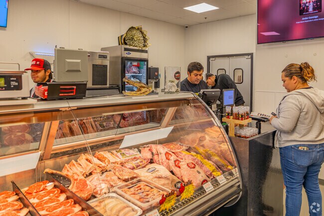 Get your fresh cut meat at Carnes Luis Y Mariscos.