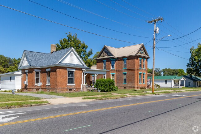Rows of historic homes can be found in Kolb Park.