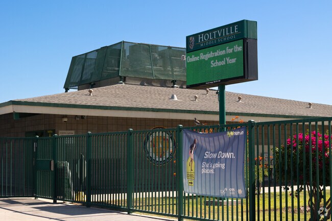 Holtville Middle School offers sports like soccer, volleyball, basketball, softball, and flag football.