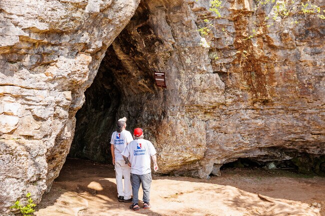 The center piece of Sequiota Park is the large cave and naturally flowing spring.