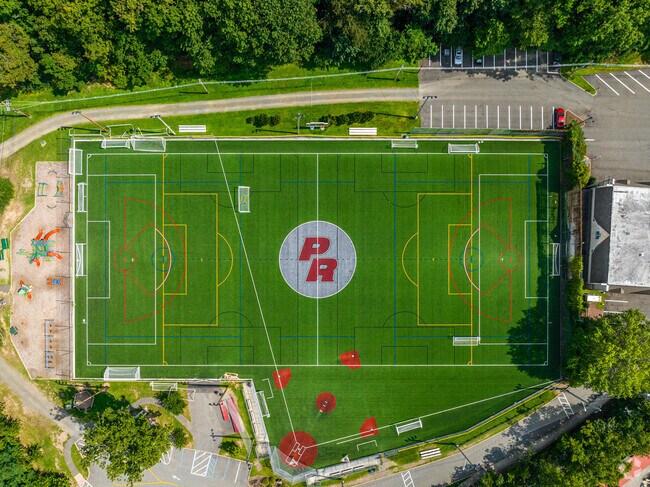 Children can enjoy the various turf sports fields.