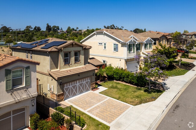 Palomar Estates has a mix of ranch and Spanish tile roof homes in San Marcos.