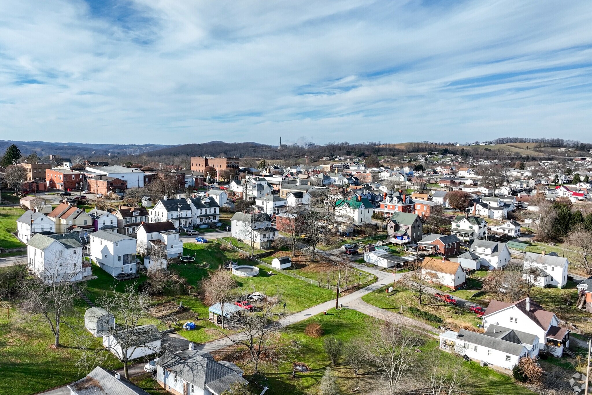 Aerial view of Masontown, which is about 53 miles south of Pittsburgh.