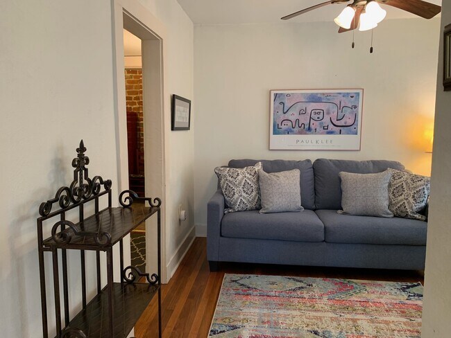 Front hall looking into living area