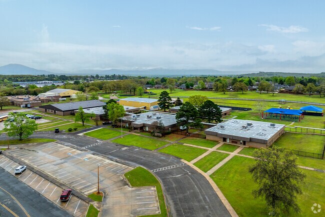 The schools in Poteau are embedded in the community for easy access.