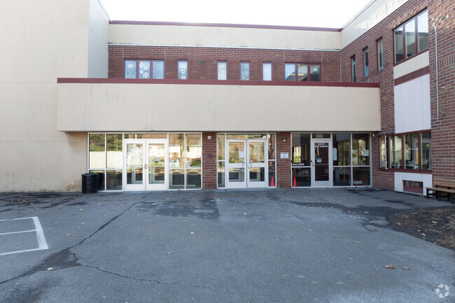 The main entrance at Rensselaer Park Elementary School.