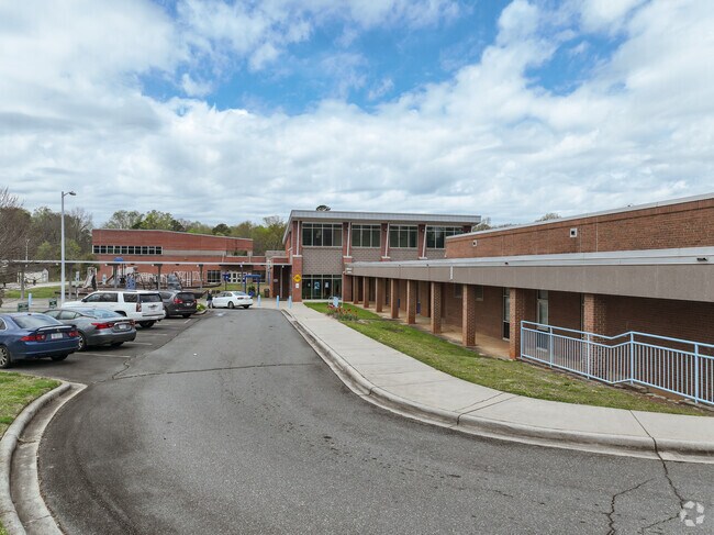 The entrance to Winterfield Elementary school in Charlotte.