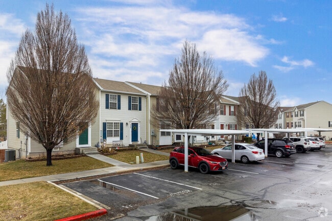 Rows of townhouses line some Clearfield streets.