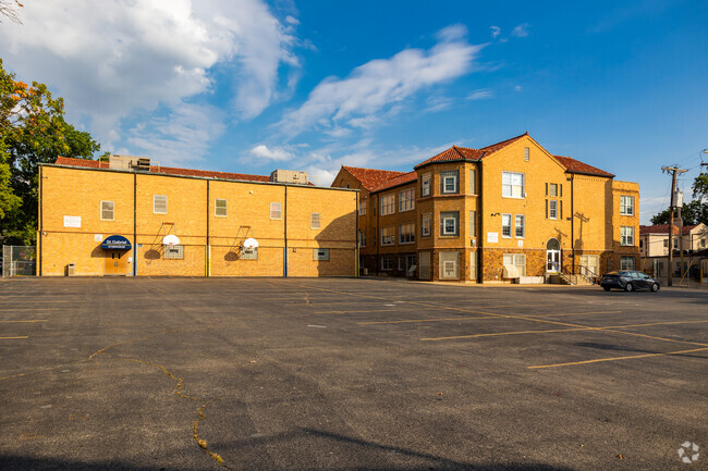 The campus of St Gabriel School is located across from Francis Park.