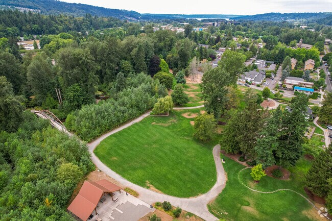 Confluence Park in Gilman in Issaquah is one of the neighborhood's main attractions.