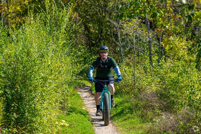 Keystone at the Crossing's Town Run Trail is a popular spot for cyclists and walkers.