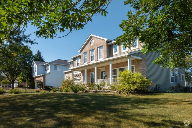 Town and Country homes are set along tree lined streets.