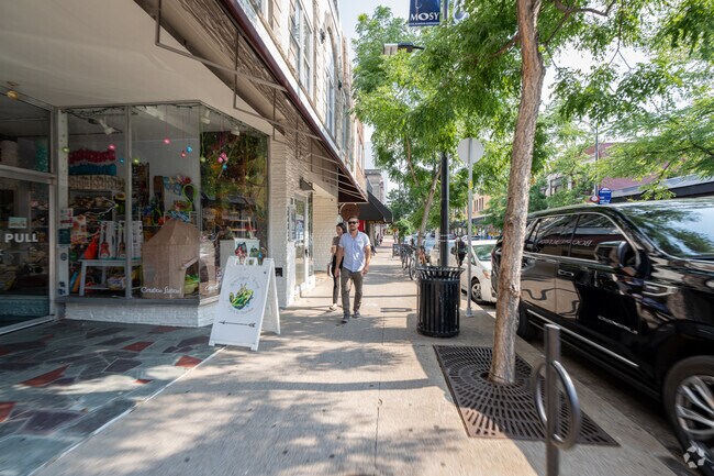 Enjoy the walking streets of downtown Columbia near Shepard Boulevard.