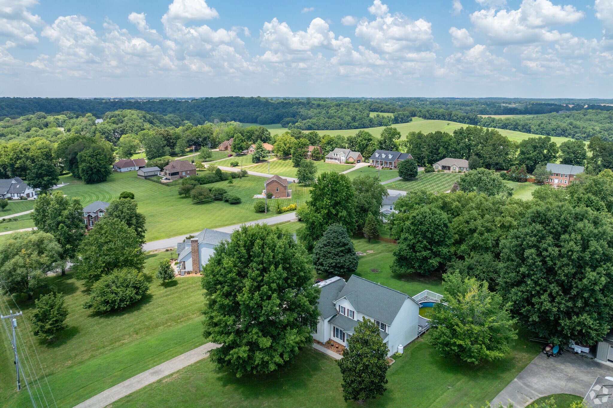 Bradbury Farms is in close proximity to large plots of farmland.