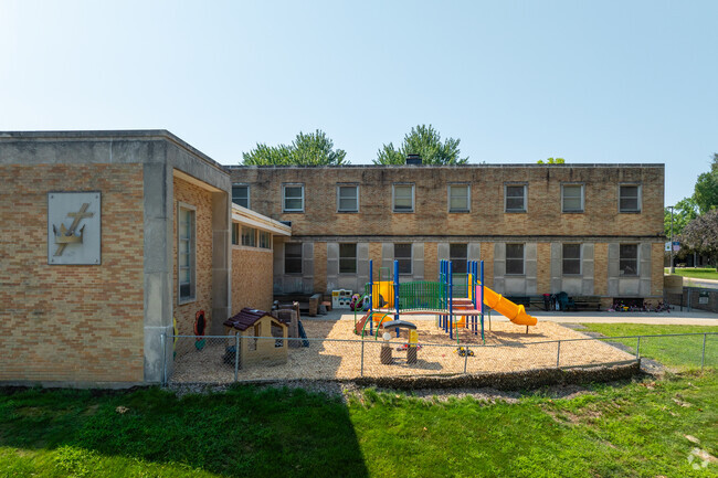 Christ the King Elementary School has a small playground for students.